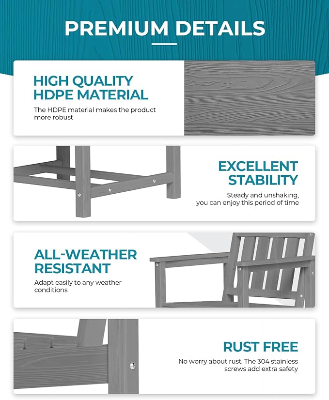 Ciokea HDPE Outdoor Dining Table - Image 4
