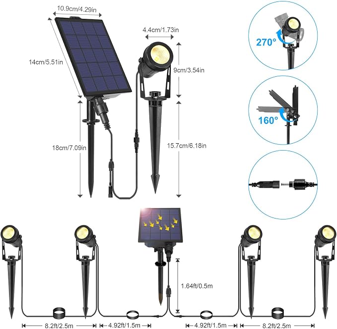 Solar Spot Lights Outdoor, 4-in-1 Landscape Lights - Image 9
