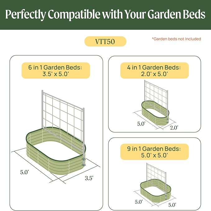 Vego Garden Metal Frame Tomato Trellis, Garden Trellis - Image 2