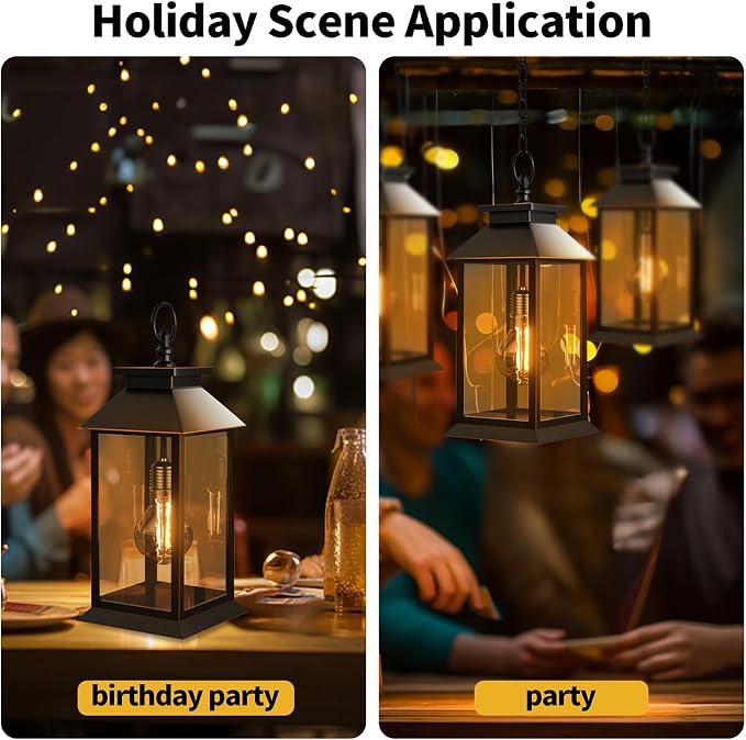 2 Pack Hanging Solar Lanterns Glass Solar Lights Outdoor Waterproof Upgraded - Image 5