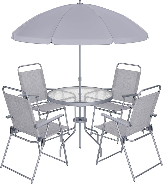 Shintenchi 6 Piece Patio Dining Set - Image 8