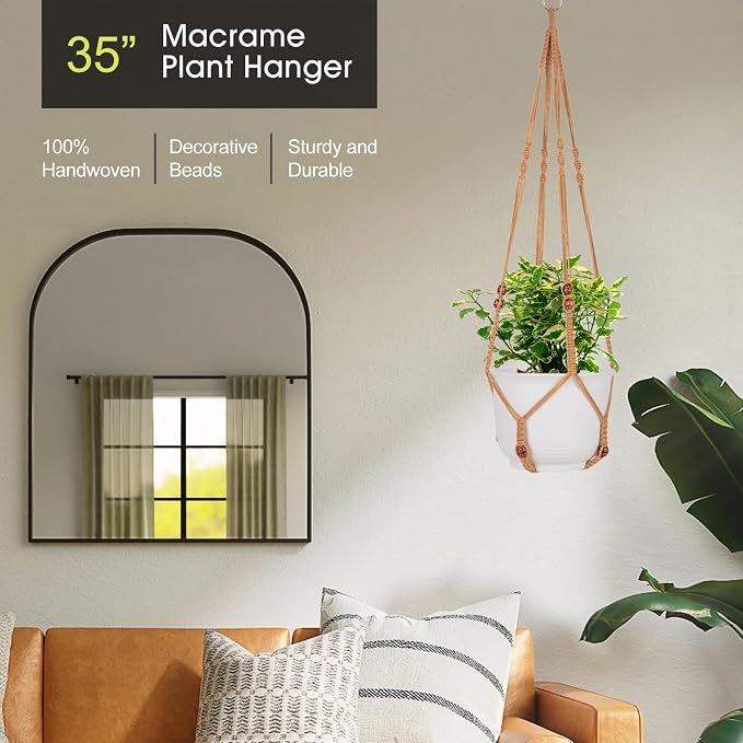 Macrame Plant Hanger for 5 to 10 Inch Plant Pots, Hanging Planter Basket Holder - Image 2