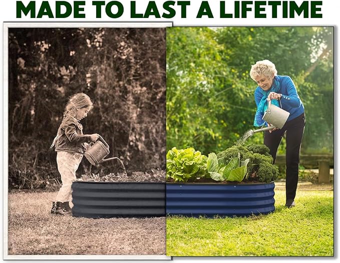Plant & Plot Galvanized Raised Garden Beds Outdoor // 4×2×1 ft Planter Raised - Image 3