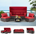 Vicluke 6 Pieces Patio Conversation Sets, Rectangle Wicker Daybed by Vicluke
