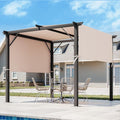 MELLCOM Outdoor Pergola 10x10 Ft, Metal Freestanding Shelter by MELLCOM