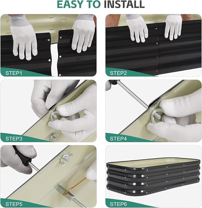 3 in 1 Galvanized Raised Garden Bed - Image 9