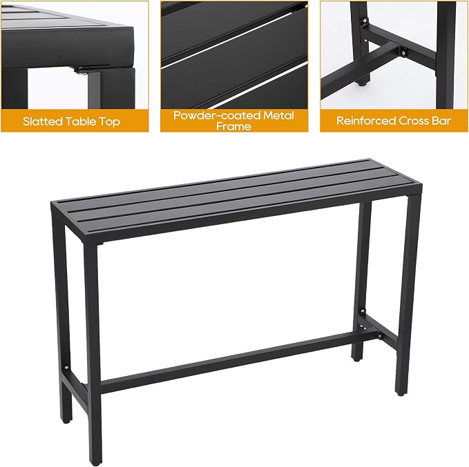 Outdoor Patio Bar Set, Bar Height Patio Dining Set, Weather-Resistant Bistro - Image 3