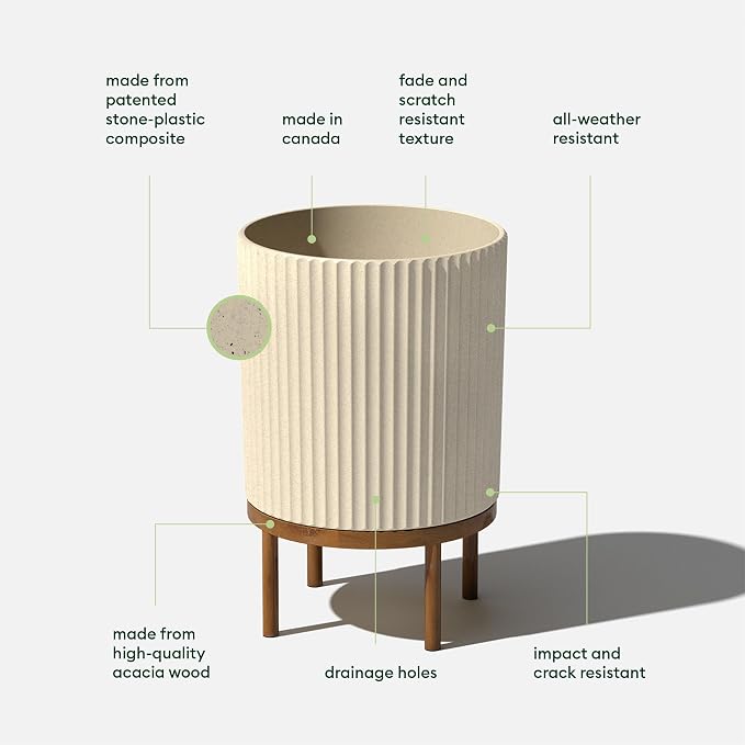 Veradek Demi Series Round Planter w/ Stand - Image 2