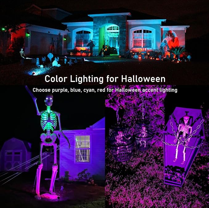 TOVEENEN Color LED Outdoor Landscape Spotlight - 120V 12W Waterproof Spot Lights - Image 5