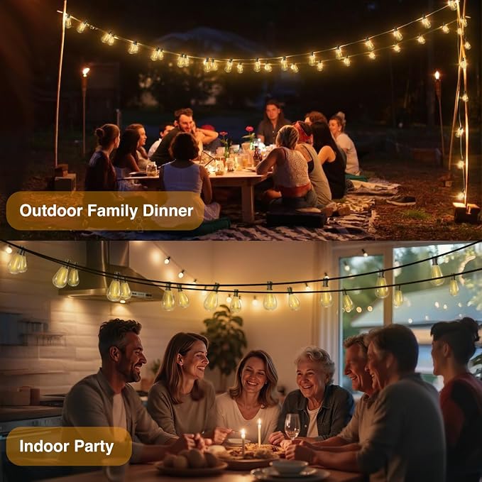 DAYBETTER 50FT Solar String Lights Outdoor Waterproof - Image 6