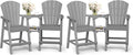 Ciokea Tall Adirondack Chairs Set of 4, HDPE Outdoor High Back Adirondack Chair by CIOKEA