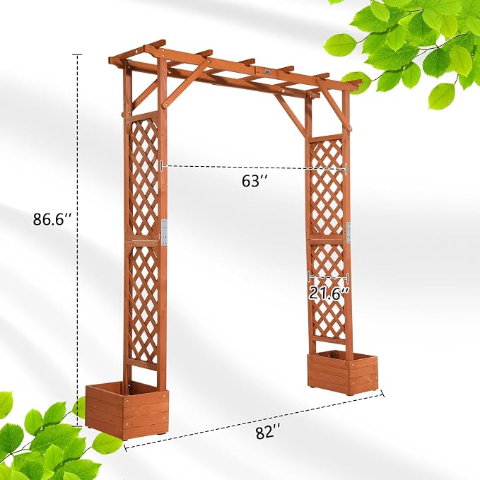 VINGLI Wooden Garden Arbor - Image 6