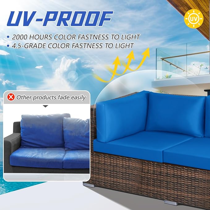 Patelai 11 Pcs Waterproof Patio Cushion Covers - Image 2