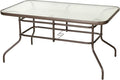 Flash Furniture Tory 31.5" x 55" Rectangular Tempered Glass Metal Table by FlashFurniture