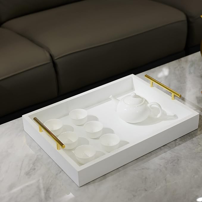16"x12" Serving Trays with Handles, Ottoman Trays, Living Room, and Outdoors - Image 7