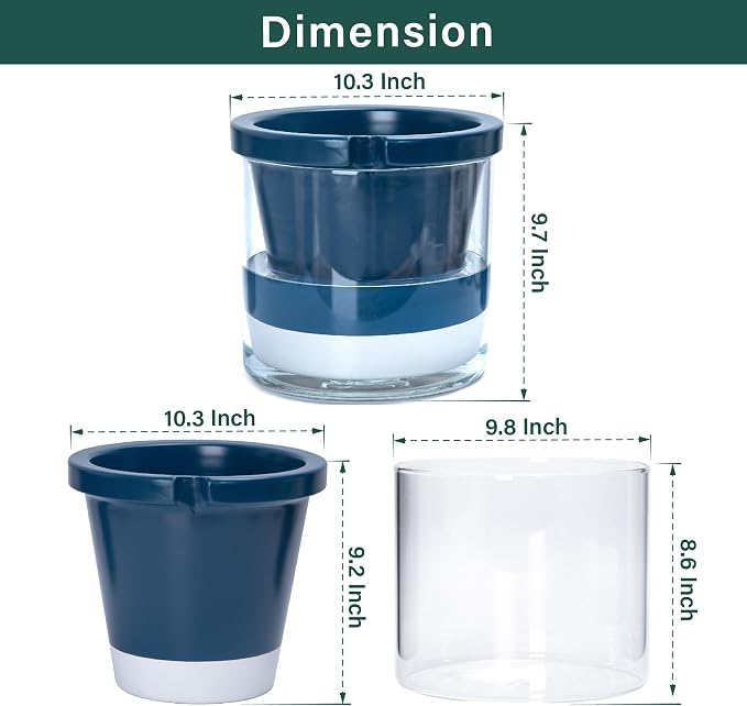 D'vine Dev 10 Inch Design Self Watering Planter - Image 2