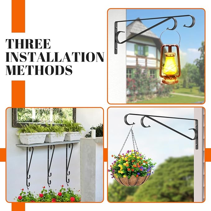 Plant Hangers Outdoor Plant Hooks Heavy Duty Iron Plant Hanger Hook - Image 3