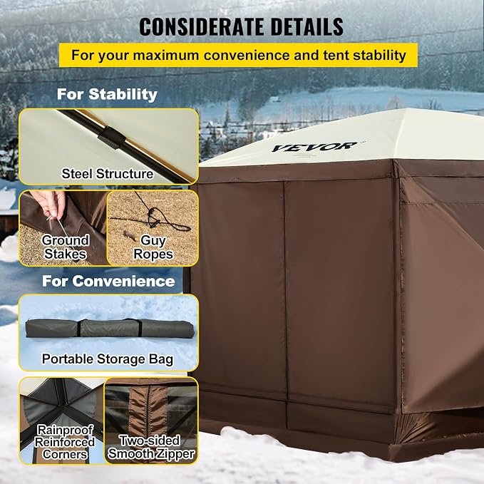 VEVOR Pop Up Gazebo Screen Tent, Pop-Up Instant Gazebo Tents - Image 7