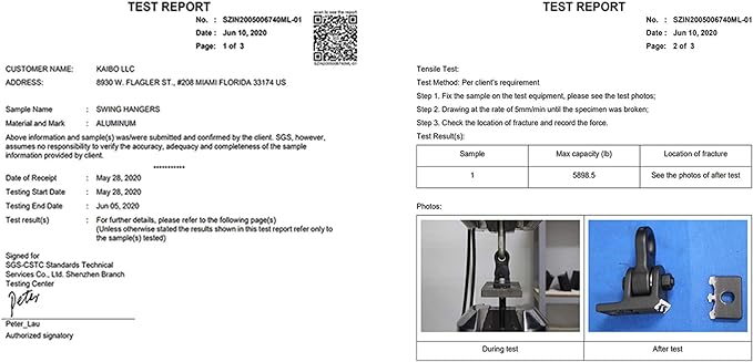 Heavy Duty Black Swing Hangers Screws Bolts Included Over 5000 lb Capacity - Image 6