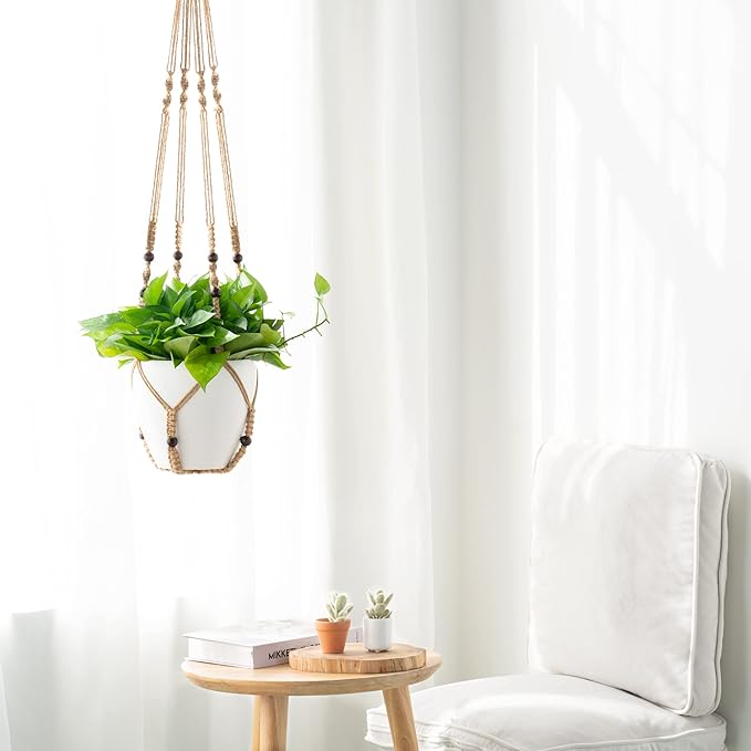 Mkono 43 Inch Macrame Plant Hanger Large - Image 2