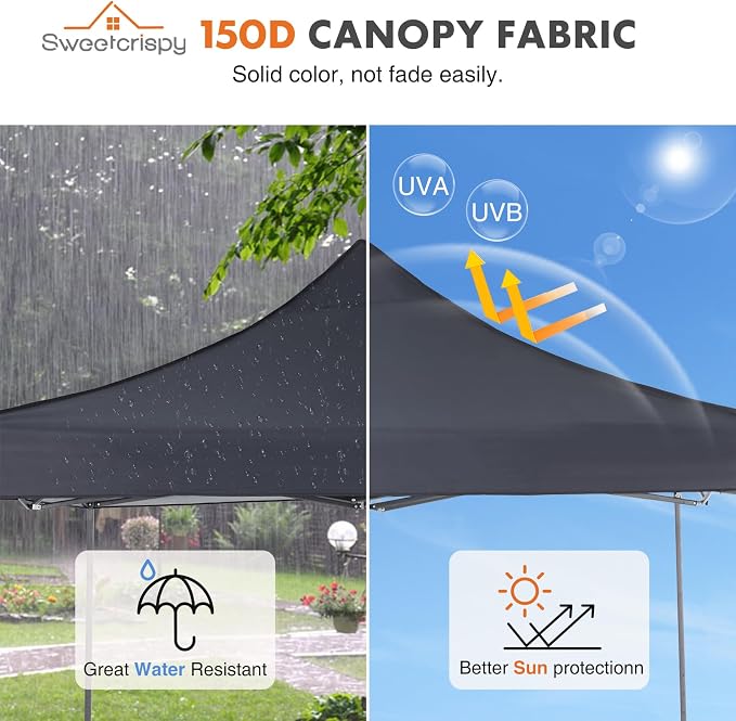 OLIXIS 10x10 Ft Pop Up Canopy Tent, Waterproof Portable Outdoor Shade Canopy - Image 5