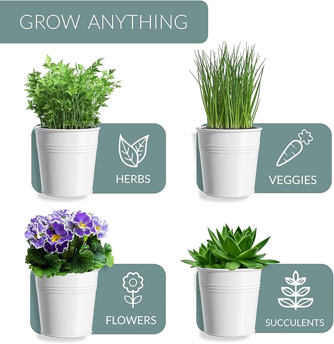 Barnyard Designs Indoor Herb Garden Planter Set - Image 4