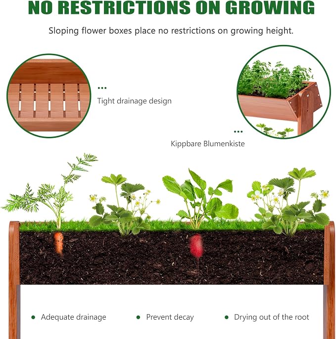 Wooden Vertical Raised Garden Bed, 4 Tier Garden Planters Raised Beds - Image 8