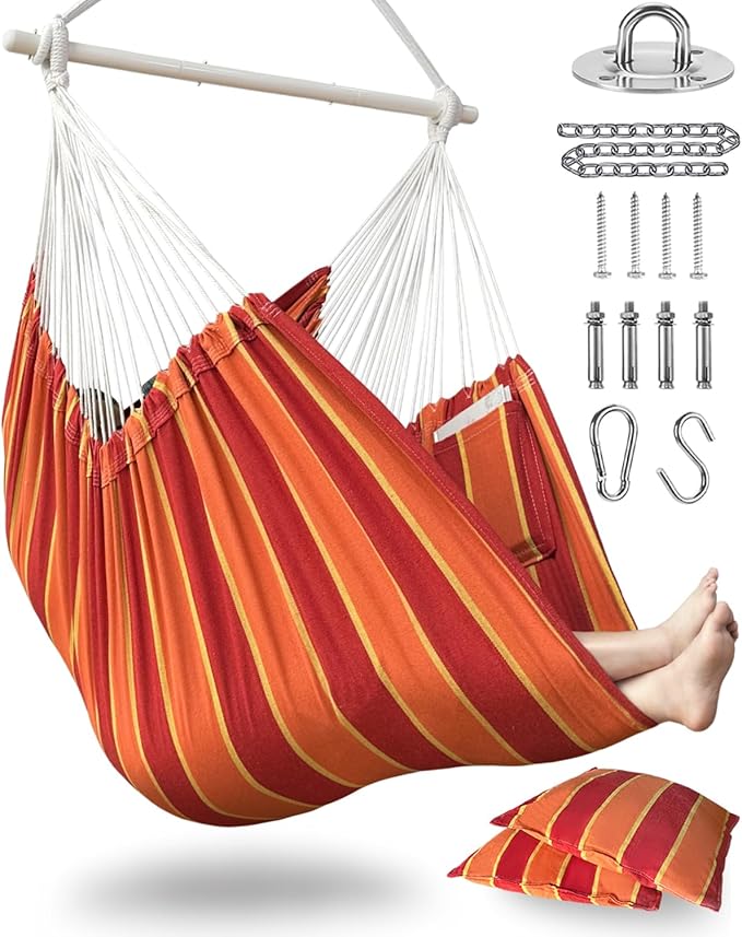 XXL Hammock Chair Hanging Rope Swing by Lulladle
