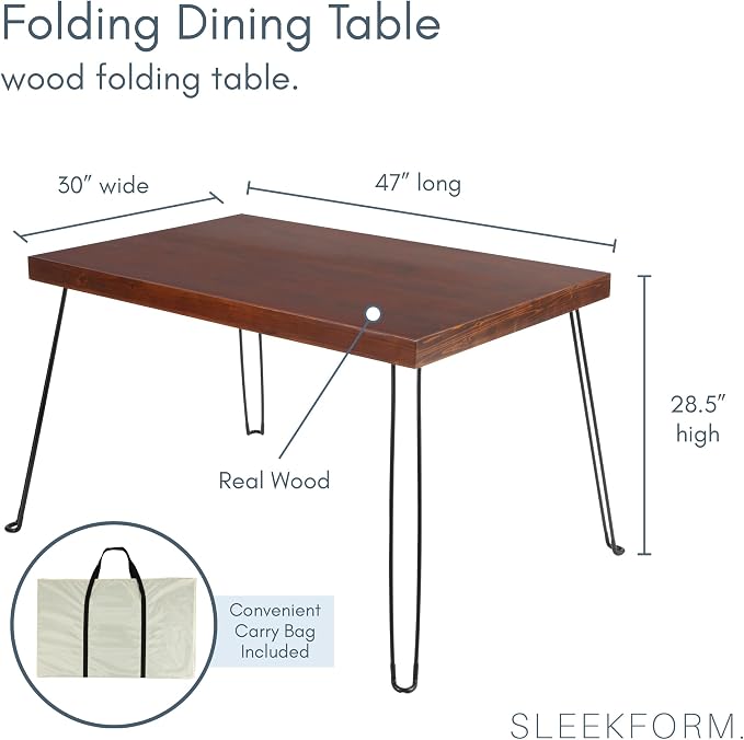 Sleekform Wooden Folding Dining Table - Image 3