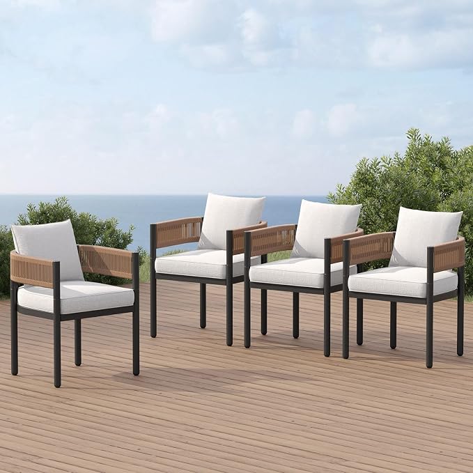 Grand patio Outdoor Dining Chairs Set of 4, 4 Pieces Patio Dining Chairs - Image 7