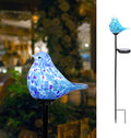 Bshine Solar Garden Decoration Outdoor Bluebird Lights, Hand Blown Glass by Bshine