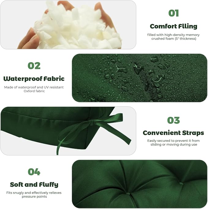 Porch Swing Cushions, Patio Swing Cushions Waterproof - Image 5