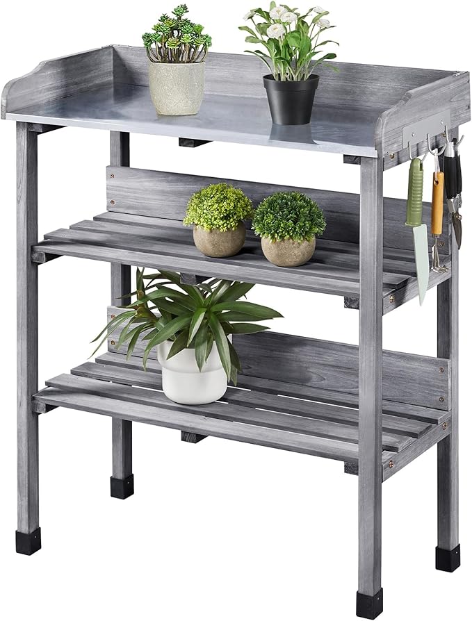 Yaheetech Garden Potting Table Horticulture Potting Bench w/Storage Shelf by Yaheetech