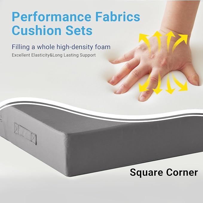 Outdoor Cushions for Patio Furniture, Outdoor Seat Cushion Set 24 x 24 x 5.75 - Image 4