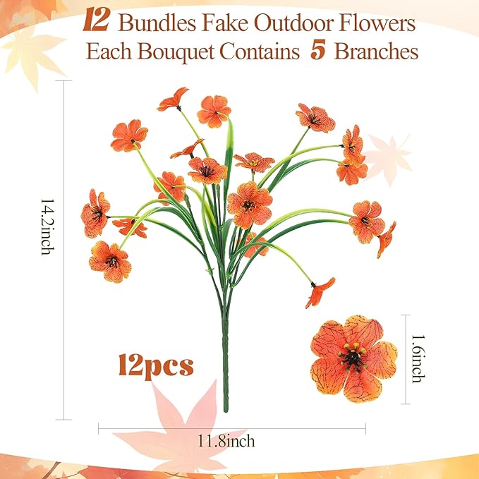 MACTING Artificial Fall Flowers - Image 5