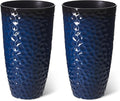 Glitzhome 23.75" H Oversized Tall Planter, Modern Set of 2 Honeycomb Textured by Glitzhome