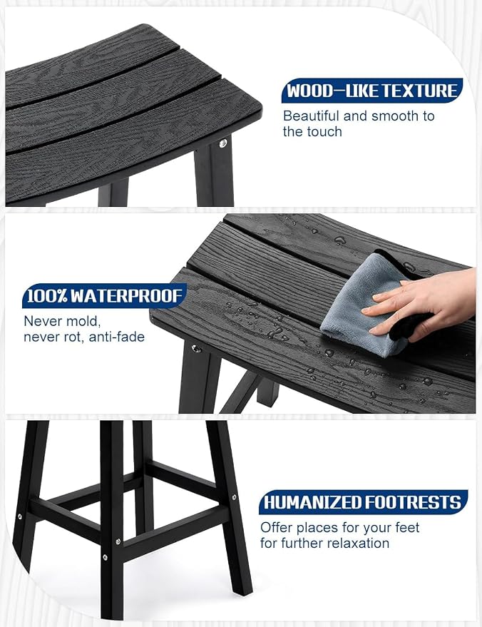 3 Piece Outdoor Bar Set, Poolside and Bistro, Weatherproof - Image 8