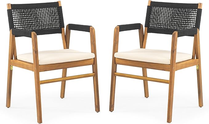 Christopher Knight Home Pasco Acacia Wood Outdoor Dining Table Set - Image 9