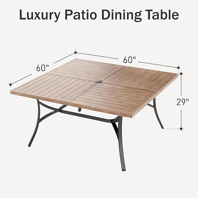 PHI VILLA Large Outdoor Patio Table - Image 3