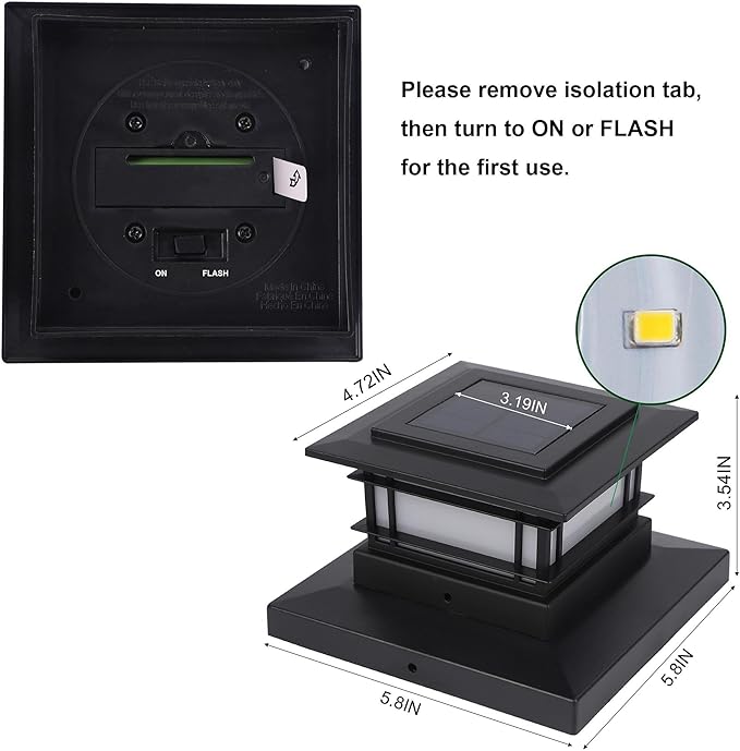 Dynaming 8 Pack Solar Post Cap Lights Outdoor - Image 8