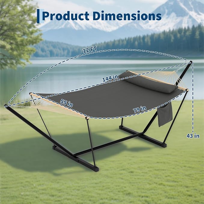 Double Hammock with Stand - Image 8