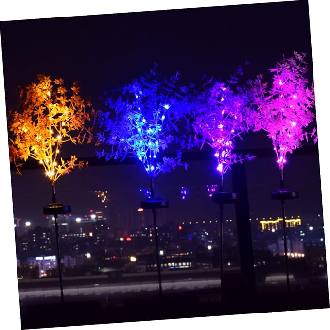 balacoo Led Solar Garden Light Plant Shaped Outdoor Lamp Ornament - Image 6