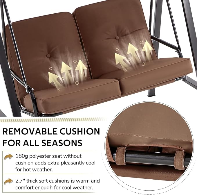 AECOJOY Outdoor Patio Swing Chair - Image 5