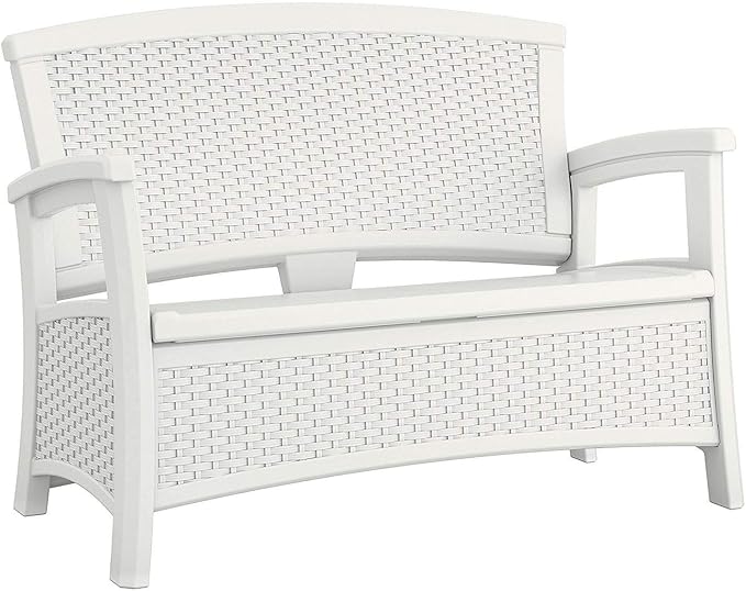 Suncast Elements Stylish Lightweight Loveseat Outdoor Seating by Suncast