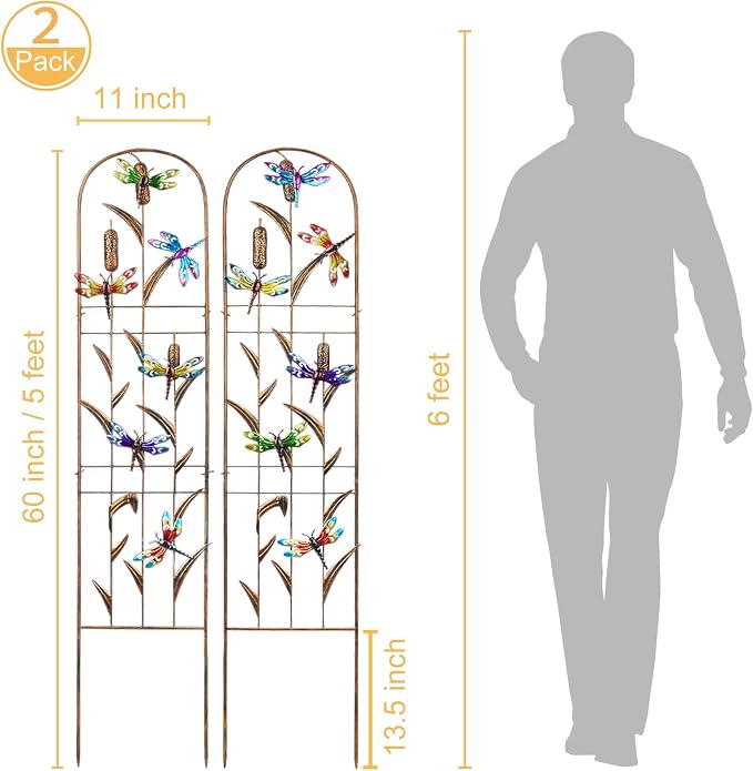 LEWIS&WAYNE 2 Pack Metal Garden Trellis - Image 2