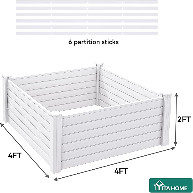 YITAHOME 48x48x24 in Plastic Raised Garden Bed 2pcs - Image 7