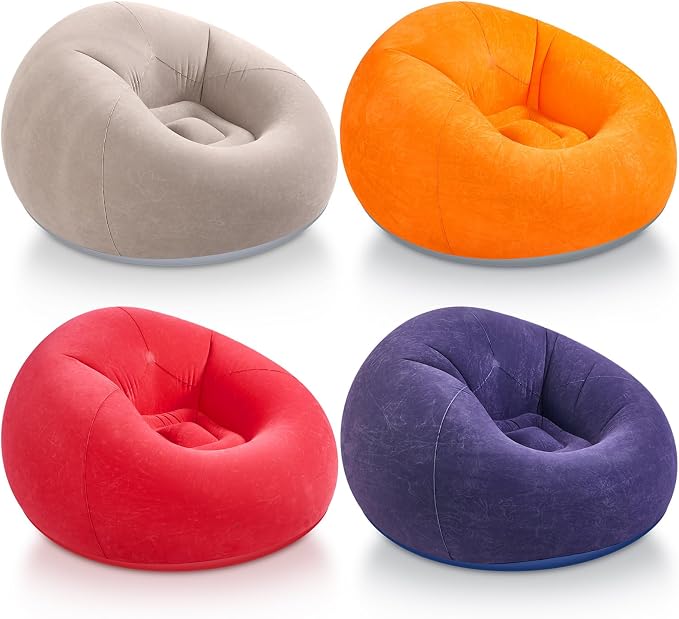 Realspring Inflatable Bean Bag Chairs Outdoor Blow up Camping Chairs Inflatable by Realspring