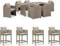 PURPLE LEAF 7-Piece Patio Conversation Set Olefin Cushions Outdoor Rectangular by PURPLELEAF