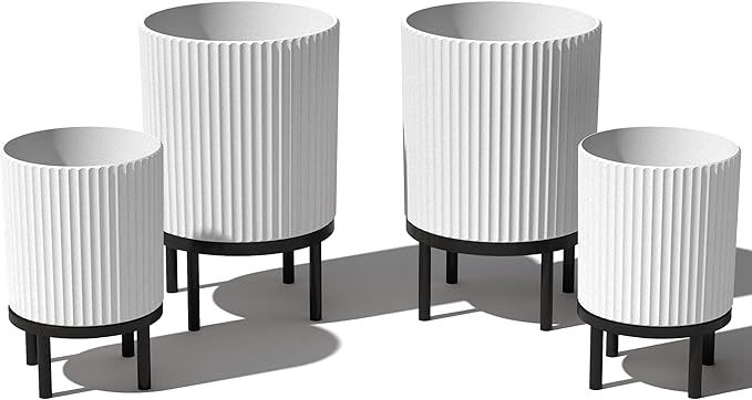 Veradek Demi Series Round Planter w/Stand by VeradekOutdoor