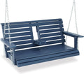 Poly Lumber 2-Seat Porch Swing, HIPS 4.5-Feet Bench Swing by Mosbrisa